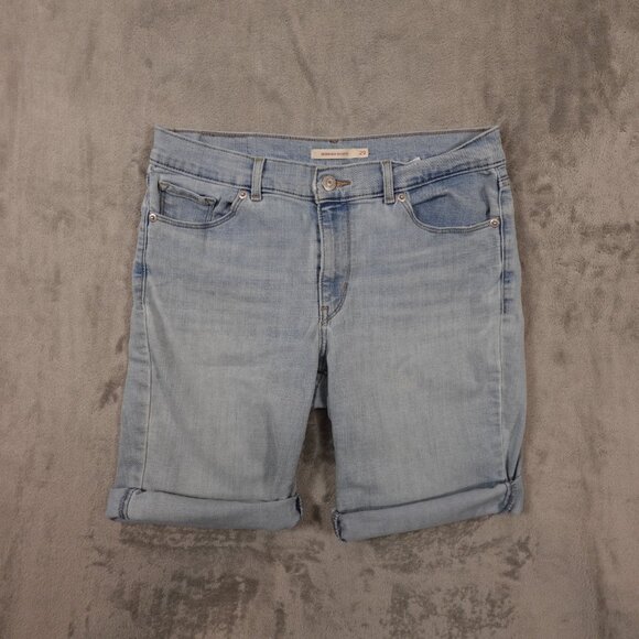Levi’s Bermuda Denim Shorts Light Wash Women’s Size 29 Blue - Picture 8 of 13